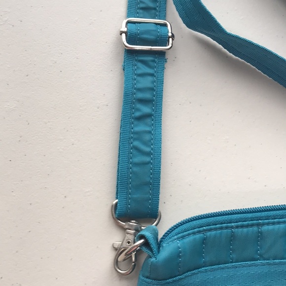 Lug quilted crossbody bag purse blue dark teal - Picture 5 of 11